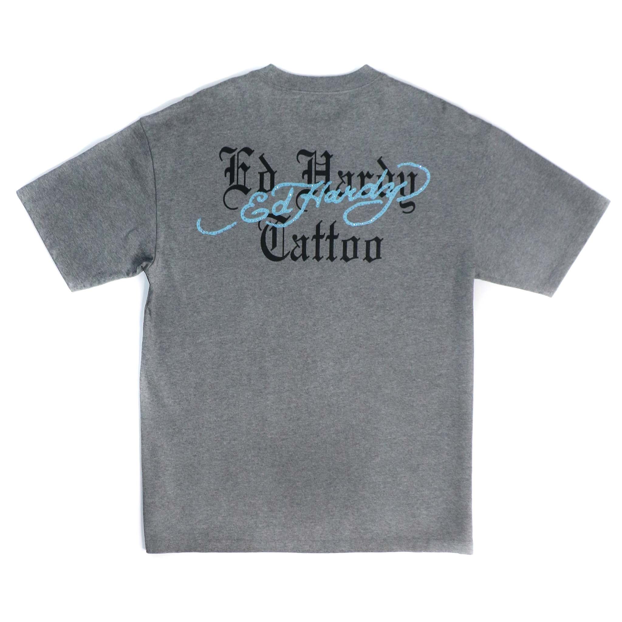 edhardyoriginals S / VTG HEATHER Limited Edition- LA Tiger Rhinestone Tee