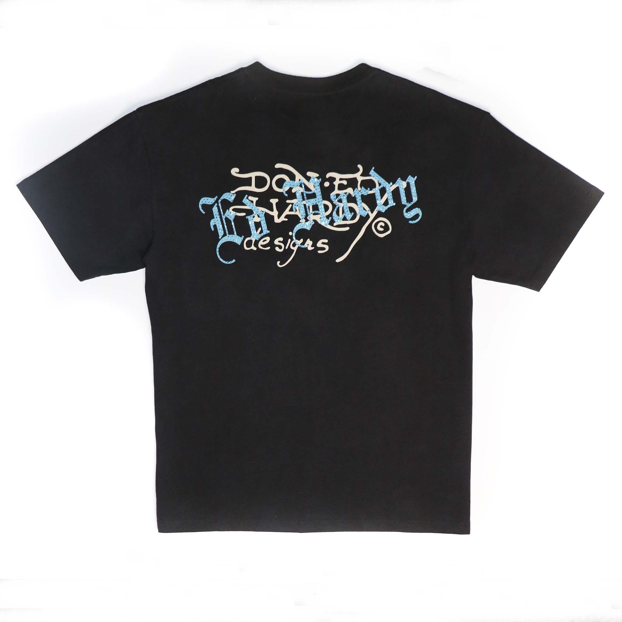 edhardyoriginals S / FADED BLACK Limited Edition— Fire Skull Rhinestone Tee
