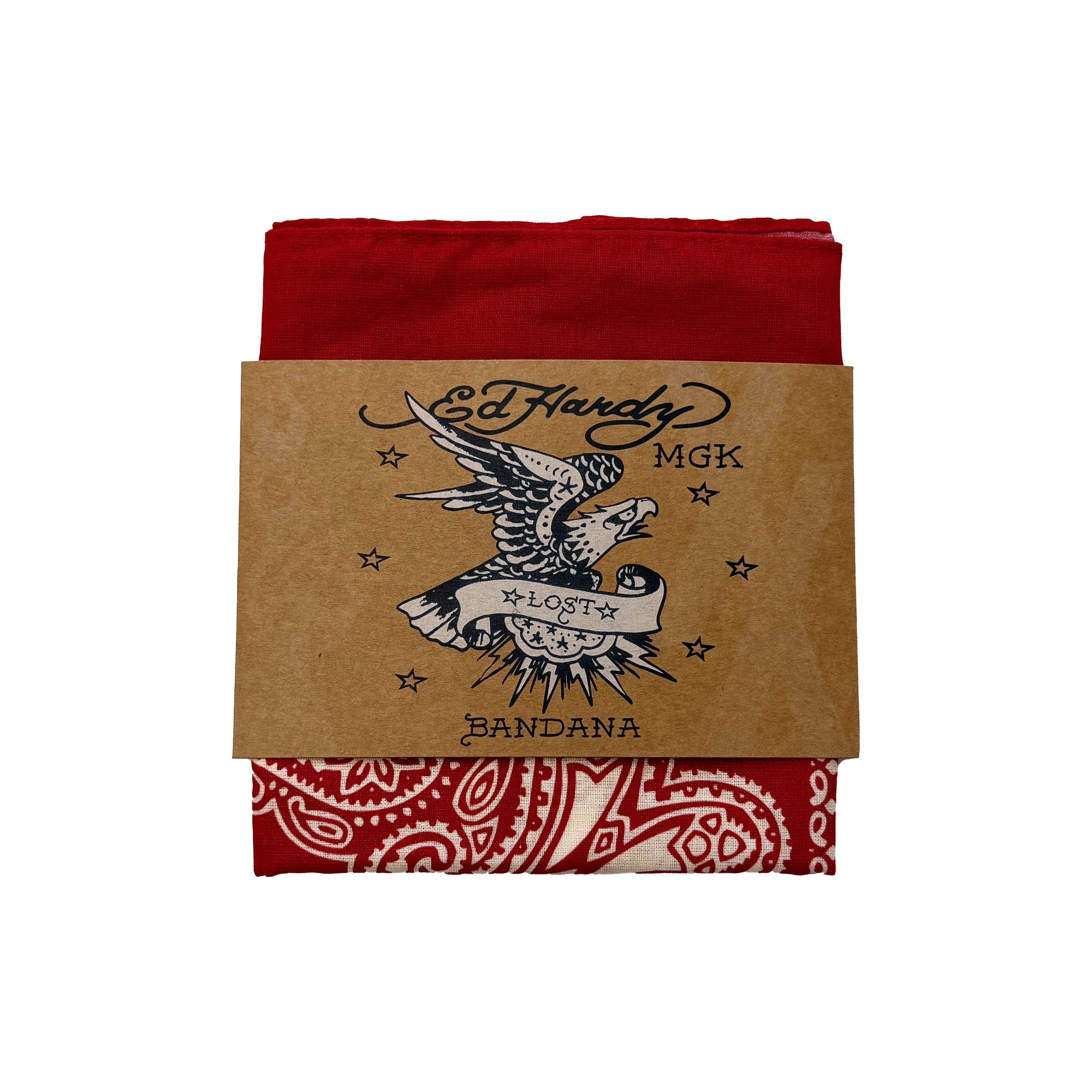 Eagle Snake Cotton Bandana - Red